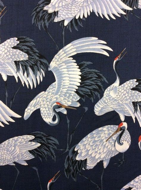 upholstery fabric with cranes